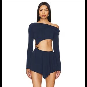 Jaded London Trim Asymmetric Dress